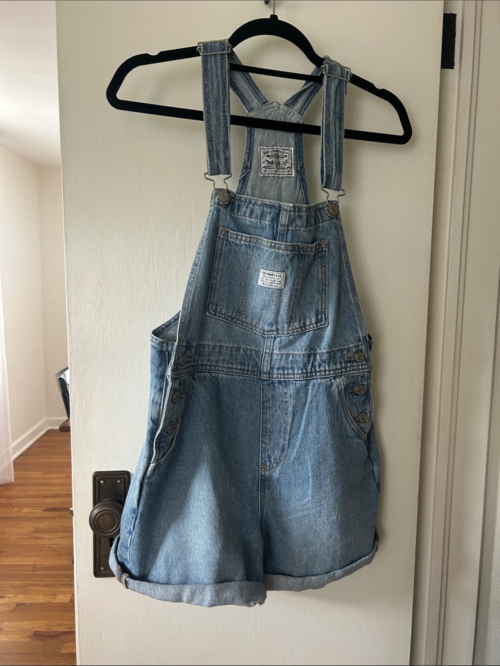 Levi Denim Short Overalls